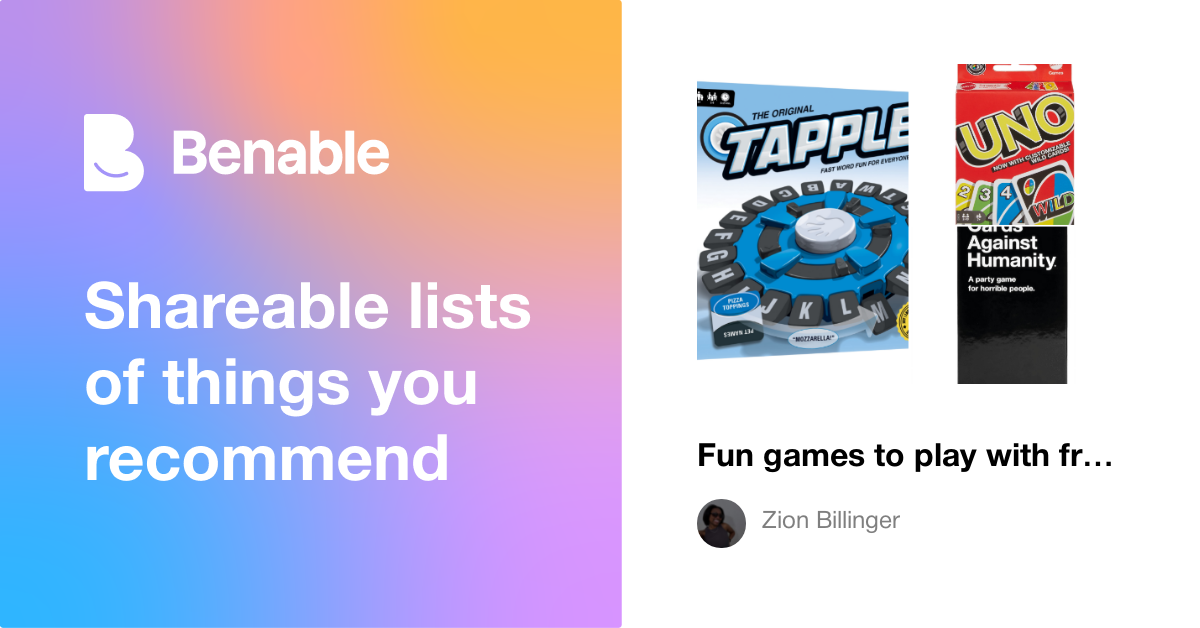 Fun games to play with friends!
